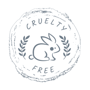 Cruelty-free skincare badge with bunny