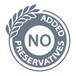 No added preservatives skincare badge