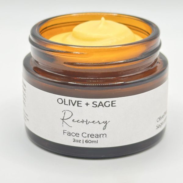 Recovery Face Cream with organic tallow and calendula in glass jar