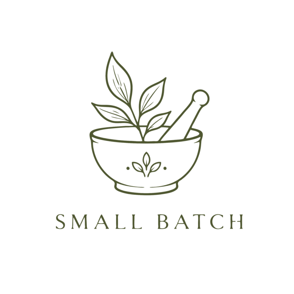 Small batch skincare trust icon for Olive + Sage